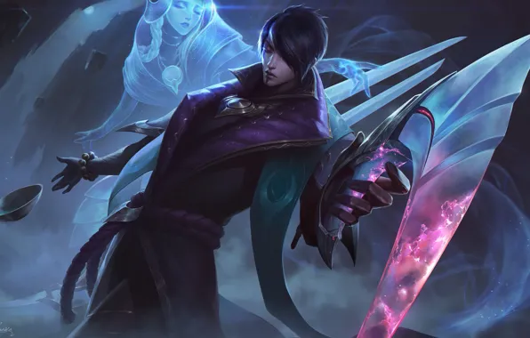 Фэнтези, парень, League Of Legends, Aphelios