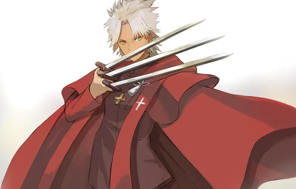 Оружие, аниме, арт, парень, fate/grand order, fate/apocrypha