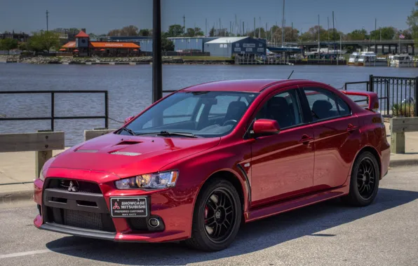 Mitsubishi, Lancer, red, Evolution