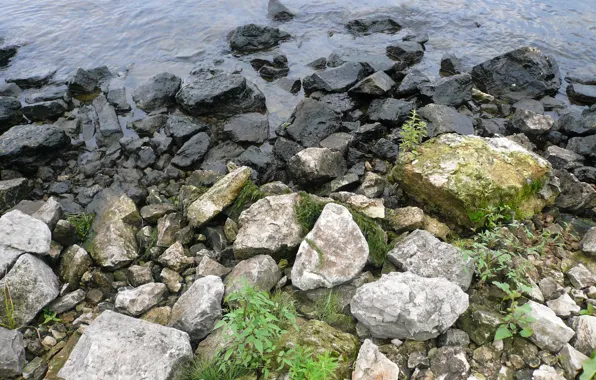 Картинка камни, берег, Вода