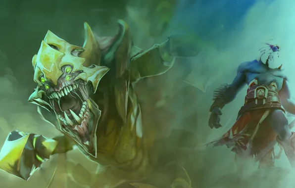 Зубы, клоны, Dota 2, Дота, Azwraith, Phantom Lancer, Sand King
