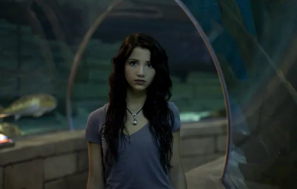 Girl, glass, woman, model, fish, female, necklace, Emily Rudd