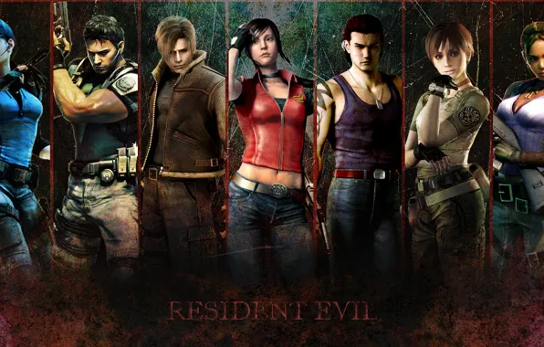 Картинка Resident Evil, Biohazard, Jill Valentine, Leon Scott Kennedy, Chris Redfield, Sheva Alomar, Claire Redfield, Billy …