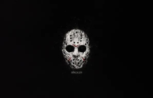 Минимализм, Стиль, Фон, Маска, Friday the 13th, Jason Voorhees, Арт, Art