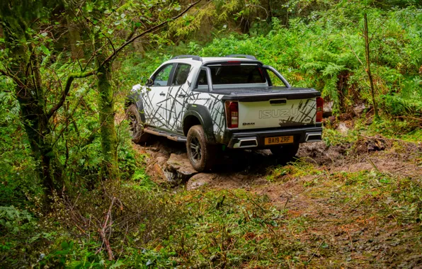 Лес, бездорожье, пикап, Isuzu, D-Max, 2019, UK version, XTR