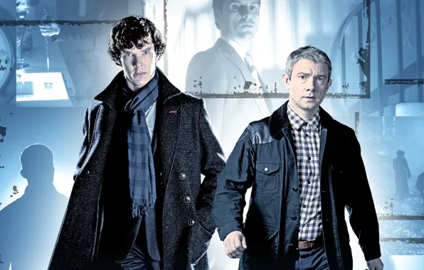 Мартин Фриман, Бенедикт Камбербэтч, Sherlock, Джим Мориарти, Sherlock BBC, Sherlock Holmes, Джон Ватсон, Sherlock (сериал)
