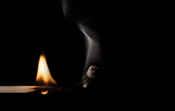 Макро, спичка, Fire, Smoke