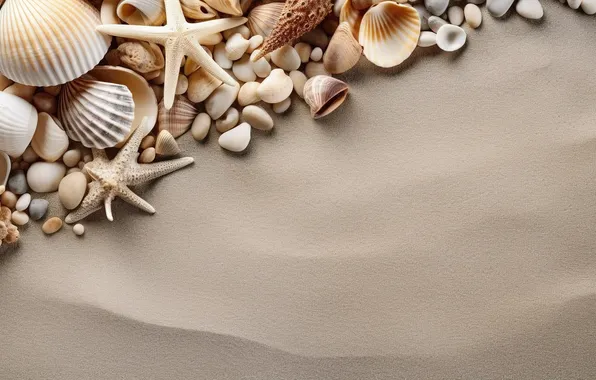 Песок, пляж, фон, ракушки, beach, texture, background, sand