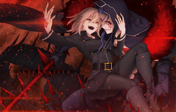 Аниме, арт, Lancer, двое, Fate/stay night, Berserker, Fate/Grand Order