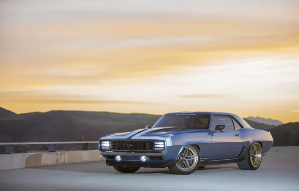 Картинка Chevrolet, 1969, Camaro, Blue