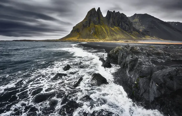 Море, берег, iceland