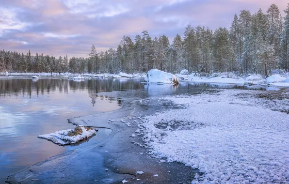 Пейзаж, поздняя осень, Кольский полуостров, Максим Евдокимов