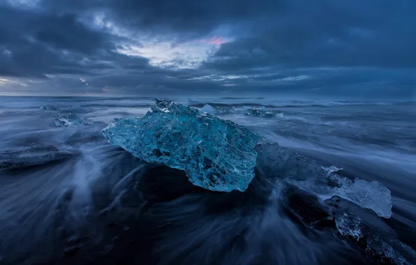 Картинка море, берег, лёд