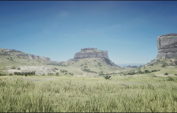 HDR, Nature, Sky, Landscape, Game, Rocks, Field, Red Dead Redemption 2