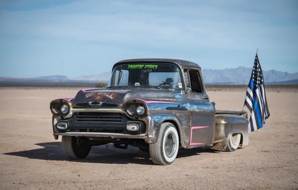 Ретро, классика, Chevy, Apache, 1959