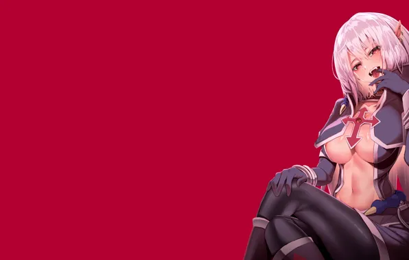 Red, girl, hot, sexy, boobs, sexy girl, anime, pretty