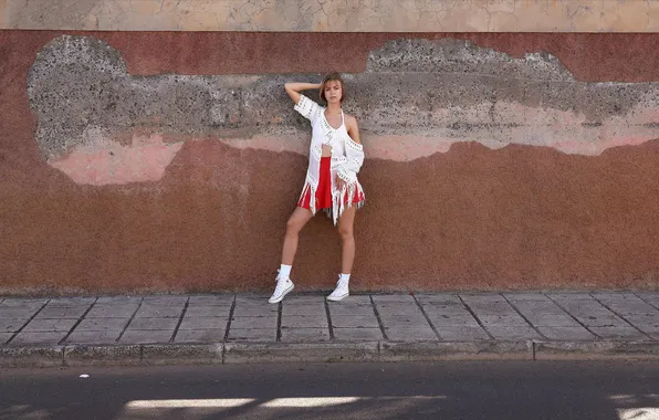 Girl, cute, socks, skirt, adorable, sneakers, Lana Lane
