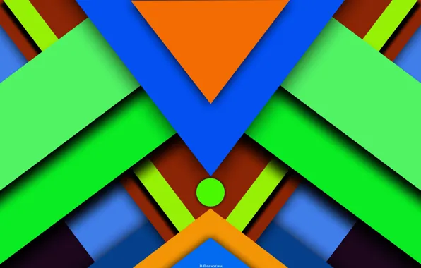 Цвета, тени, фигуры, слои