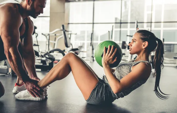 Ball, fitness, abs, wokout