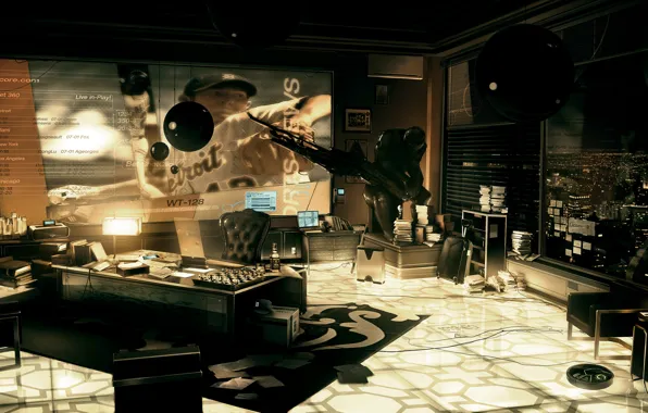 Картинка офис, Deus Ex, Human Revolution, office sarif