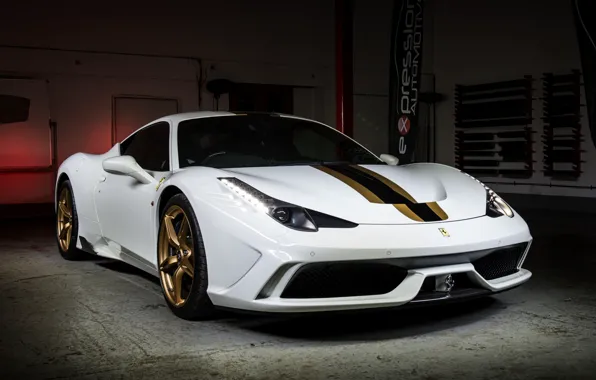 Картинка Ferrari, 458, White, Speciale