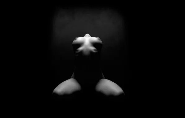 Девушка, Грудь, dark, дарк