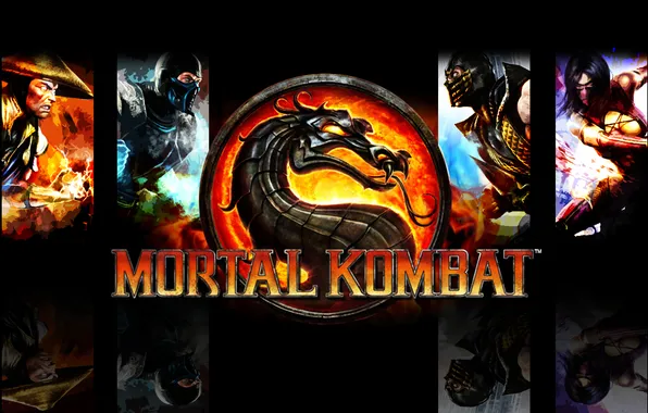Картинка Scorpion, dragon, Sub Zero, Mortal Kombat 9