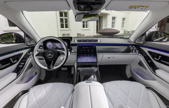Картинка Mercedes-Benz, Mercedes, Maybach, S-Class, car interior, Mercedes-Maybach S 680