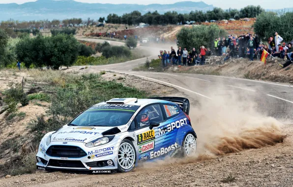 Картинка Ford, Пыль, WRC, Fiesta, Ott Tanak