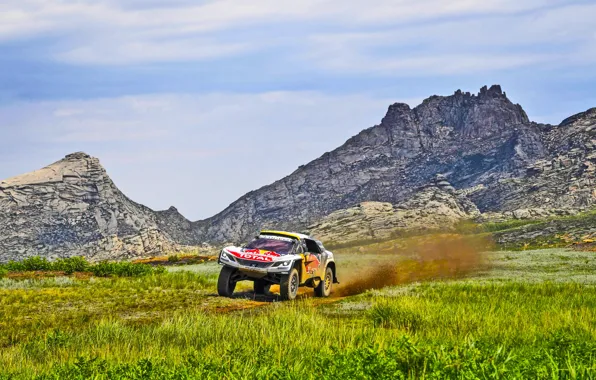 Природа, Горы, Скалы, Спорт, Скорость, Гонка, Грязь, Peugeot