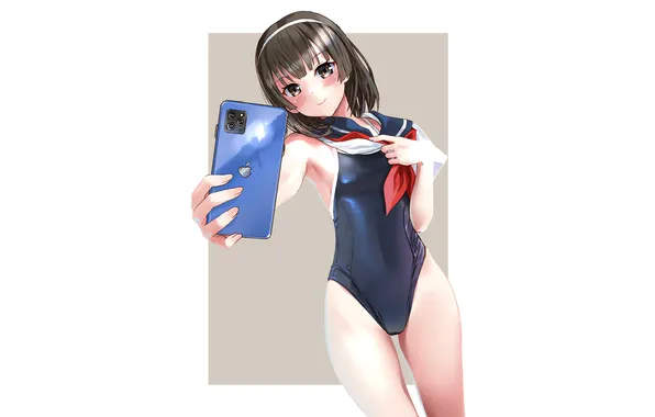 Girl, sexy, sexy girl, anime, beautiful, short hair, pretty, solo