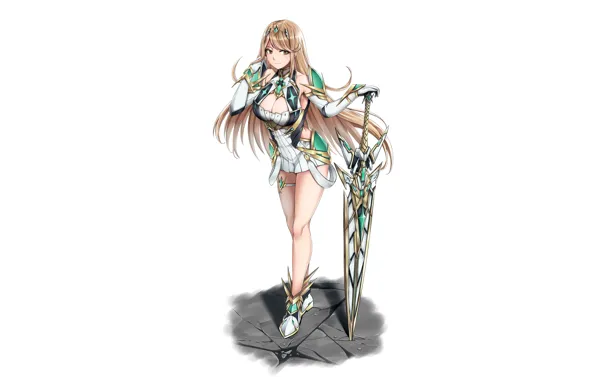 Girl, sexy, cleavage, long hair, dress, boobs, anime, beautiful