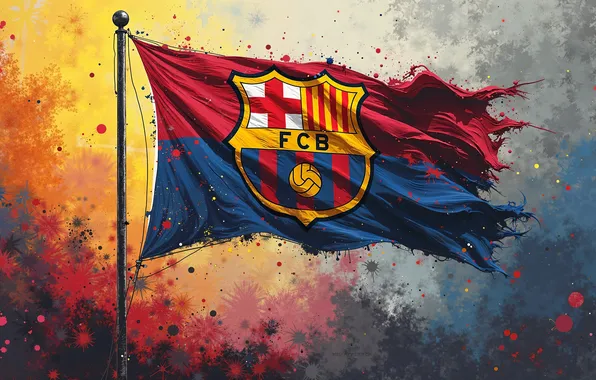 Football, Barcelona, FCB, Soccer, Flag, FC Barcelona, Barca, La Liga