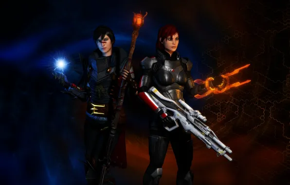 Dragon age, mass effect 3, Shepard, Hawke