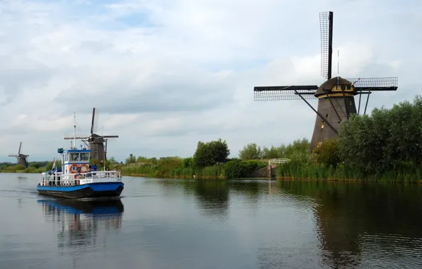 Holland, kinderdijk, the netherlands, ...mills