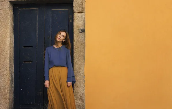 Взгляд, фон, модель