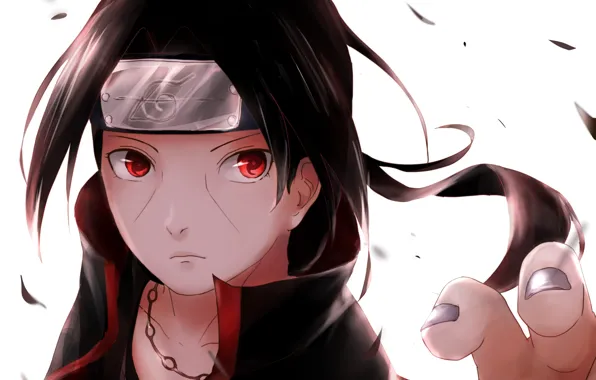 Naruto, art, itachi, mangekyou sharingan