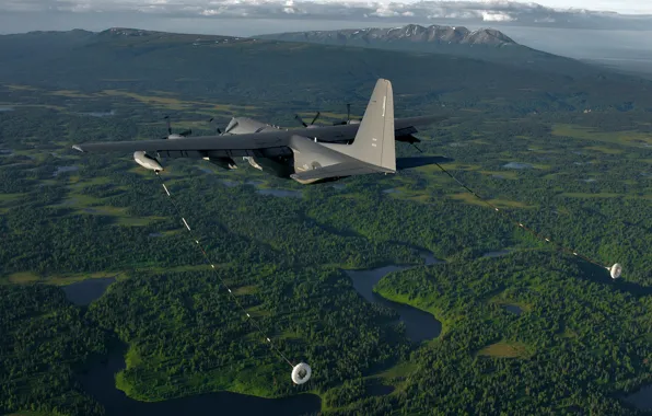 Картинка полёт, самолёт, военно-транспортный, Lockheed Martin, C-130
