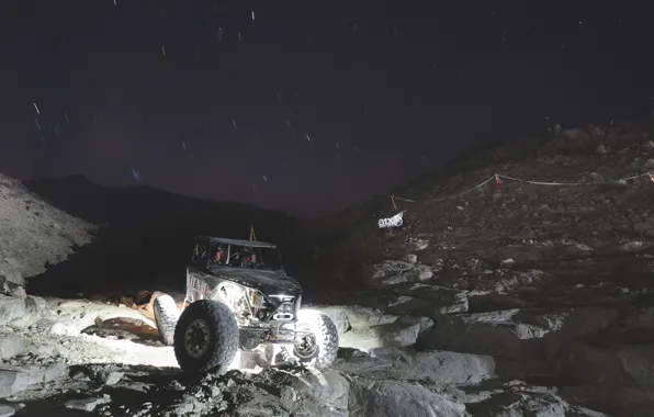 Car, ночь, бездорожье, night, offroad