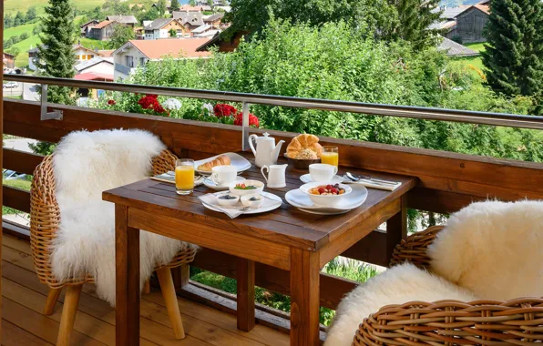 Ягоды, кофе, завтрак, сок, Switzerland, овсянка, Brigels, La Val Hotel & Spa