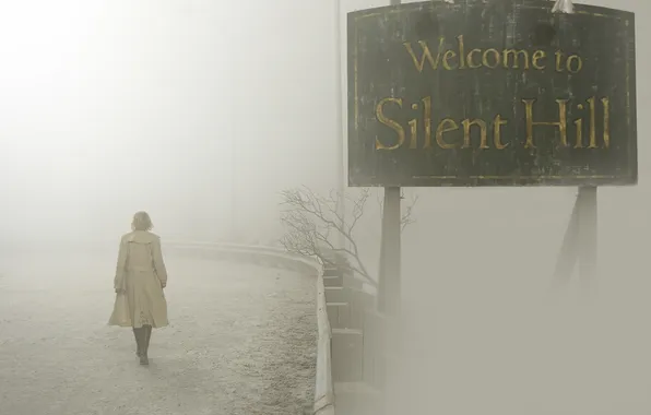Девушка, Silent Hill, туман., Radha Mitchell