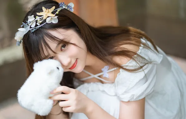 Beautiful, Asian, Model, Woman, Pretty, Doll, Tiara