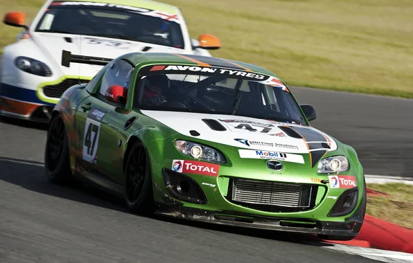 Гонка, тюнинг, Mazda, трек, aston martin, мазда, miata, GT4