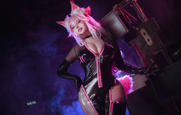 Картинка women, Asian, pink hair, Koyanskaya, Takomayuyi, model, big boobs, cosplay