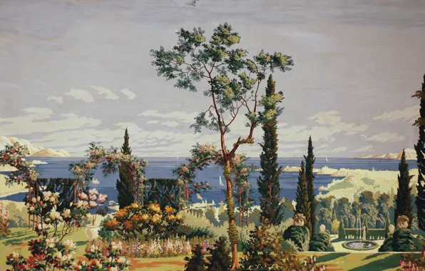 Картинка 1926, Charles Ephraim Burchfield, right panel, The Riviera
