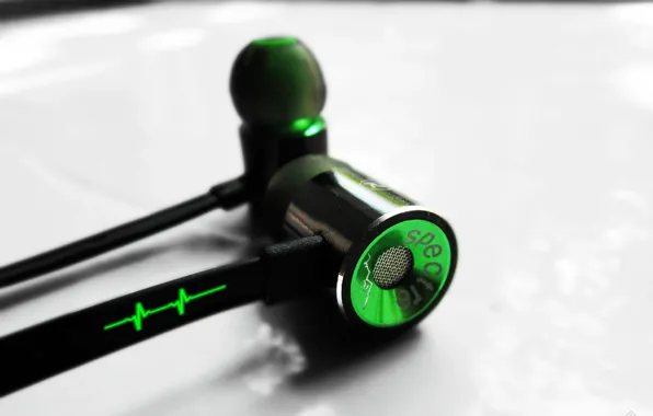 Green, наушники, sound, macro, spectre, bit