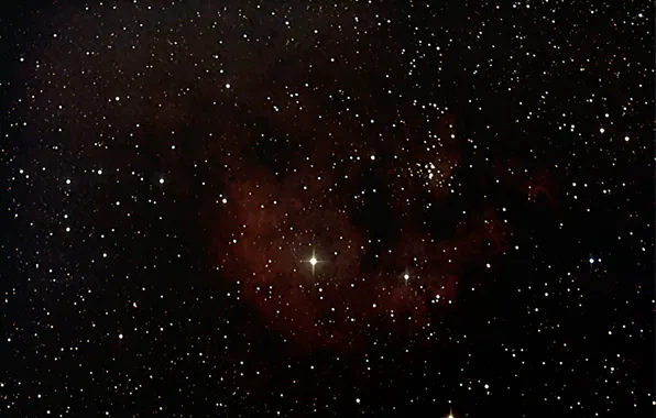 Туманность, эмиссионная, в созвездии Цефей, NGC 7822