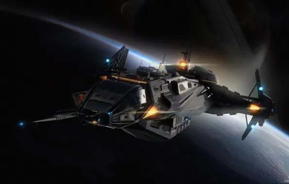 Картинка Star Citizen, space ship, Carrack