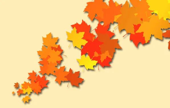 Картинка осень, листья, цвет, вектор, клен