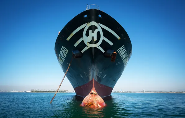 Океан, Море, Цепь, Судно, Нос, Контейнеровоз, Бак, Бульб